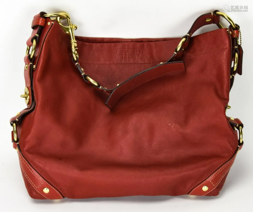 Coach Red Leather Purse / Handbag