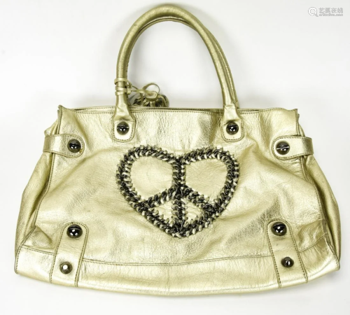 Betsey Johnson Leather Peace Heart Purse / Handbag