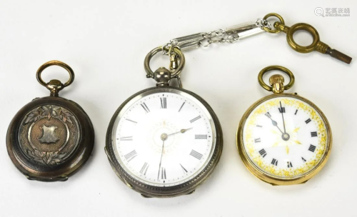Lot of 3 Antique Pocket Watches incl 12K Gold