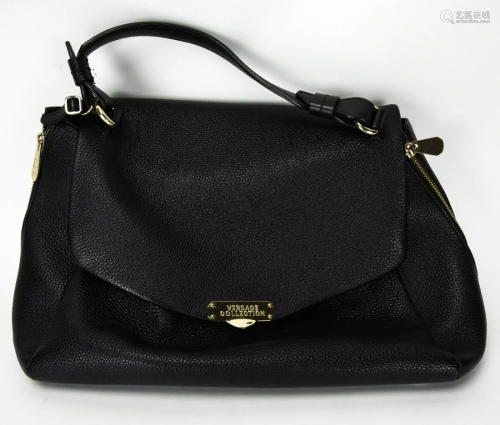 Versace Collection Black Leather Purse / Handbag