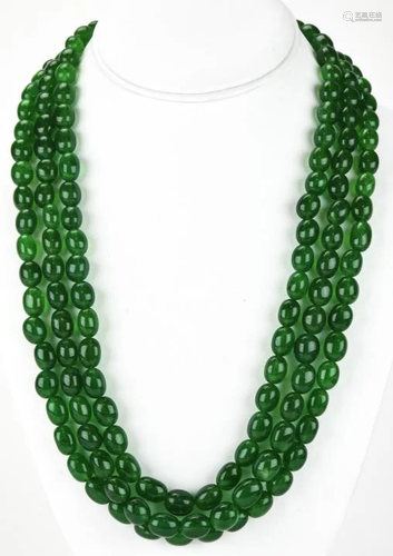 Handmade Green Nephrite Jade Multi Strand N…