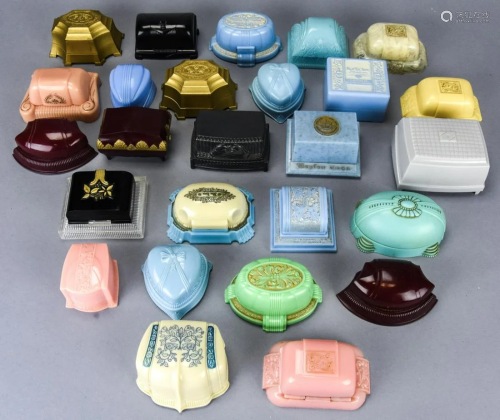 Collection Vintage Colored Celluloid Jewelry Boxes