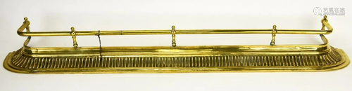 Traditional Style Gilded Brass Fireplace Fender