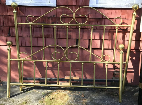 Vintage Gilt Brass Head Board & Foot Board