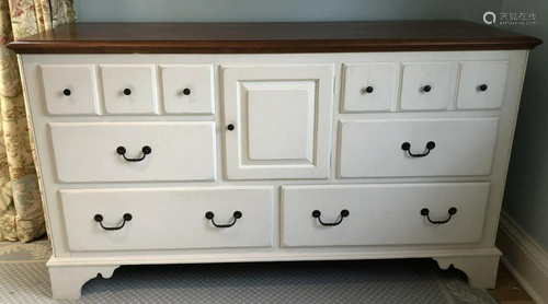 Ethan Allen French Country White Console Dresser