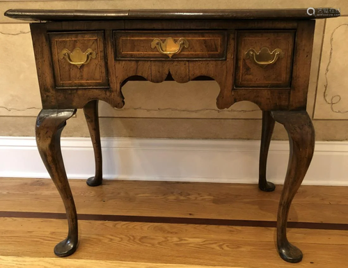 Antique 18th C Queen Anne Carved Walnut Console