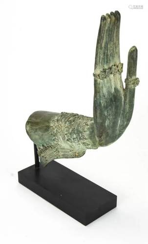 Thai Bronze Buddha Hand Sculpture