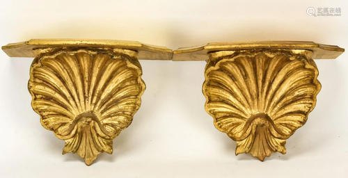 Pr Italian Florentia Rocaille Shell Wall Brackets