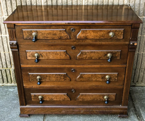 Antique American Empire Carved Dresser