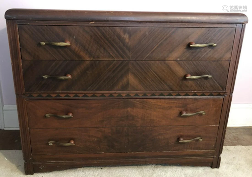 Art Deco Book Matched Dresser Bakelite Handles