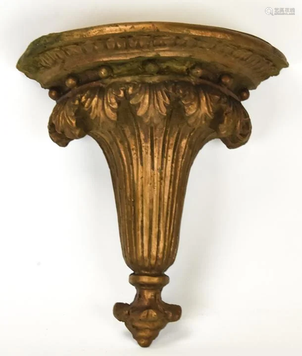 Carved & Gilded Neoclassical Style Wall Bracket