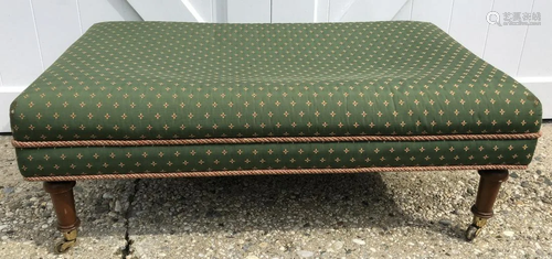 English Georgian Carved Upholstered Ottoman