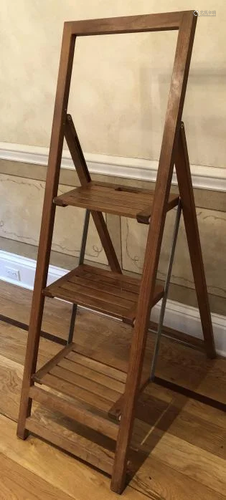 Smith & Hawken 3 Step Wooden Library Ladder