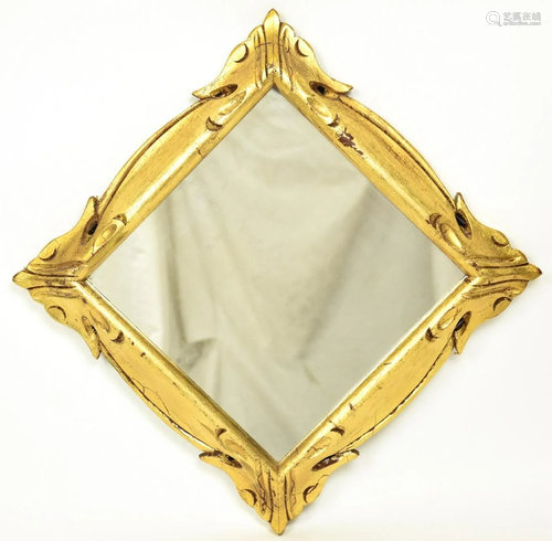 Italian Florentine Style Gilt & Carved Wall Mirror