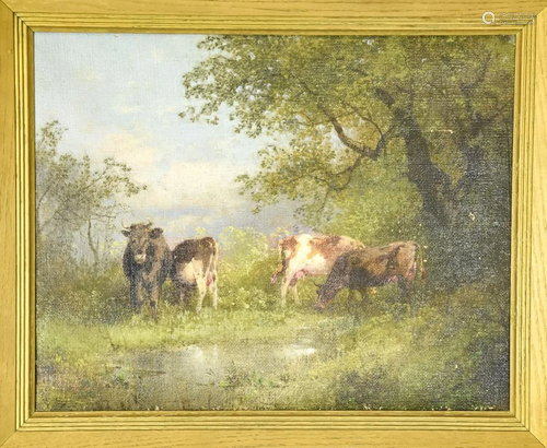 Oil Painting of a Pastoral Landscape Scene