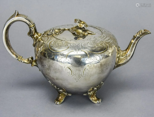 Antique Sterling Silver French Tea Pot