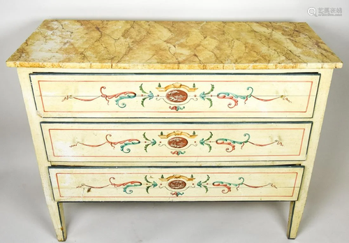 Vintage Hand Painted Swedish Dresser