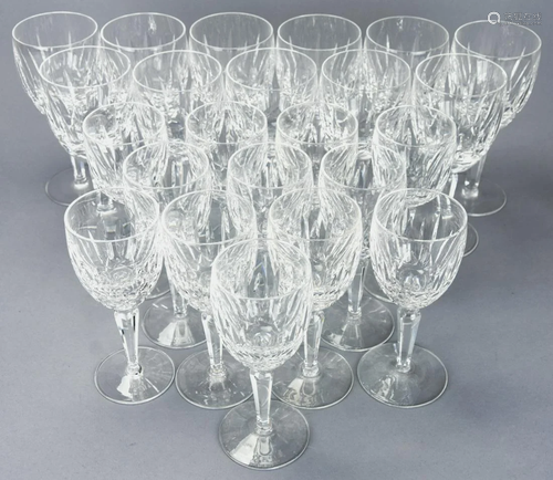 11 Water & 12 Wine Waterford Crystal Goblets