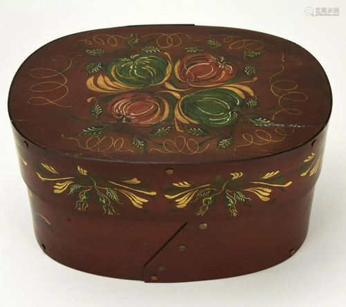 Wilton & Lee Hand Made, Painted Splint Wood Box