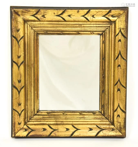 Arts & Crafts Style Hand Carved Gilt Wall Mirror