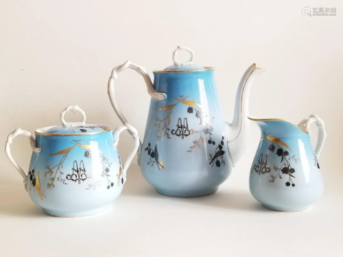 Antique Russian Porcelain Gardner Tea Set