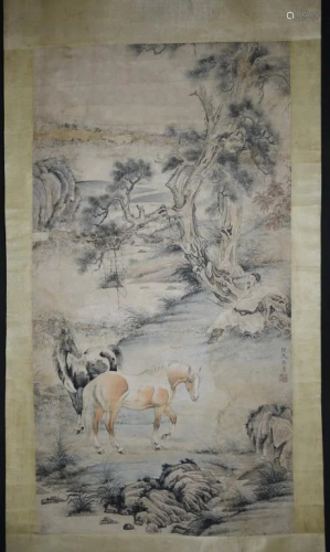 Chinese Ink Color Painting,Horse