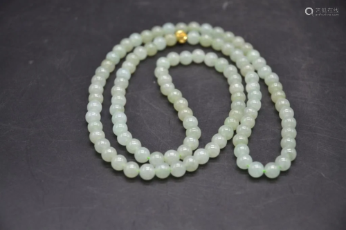 Chinese Jadeite Beads Necklace