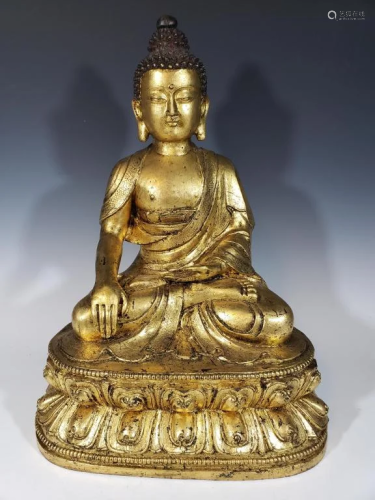 Chinese Gilt Bronze Buddha