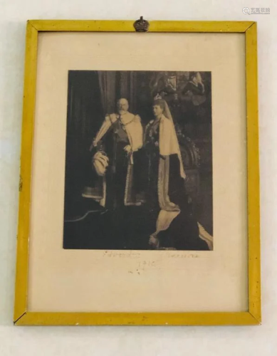 Signed Photography of British King Edward VII&Quee