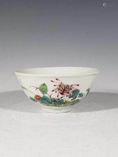 Qing Chinese Famille Rose Porcelain Bowl,Mark