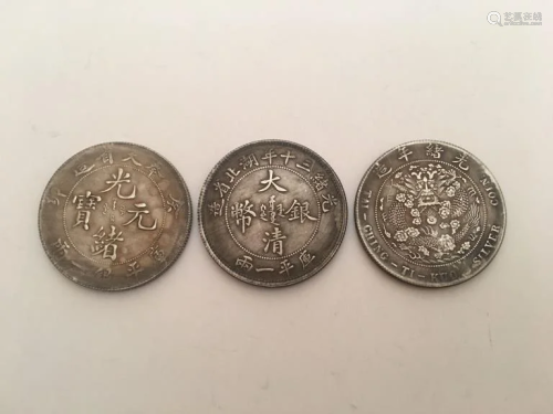 Group of Three Chinese Coins