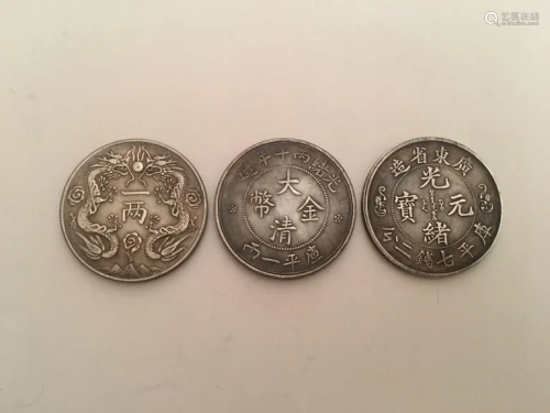 Group of Three Chinese Coins