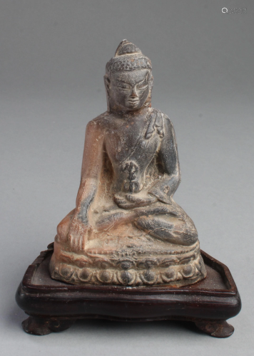 A Clay Buddha Statue