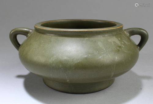 Chinese Tea-Dust Porcelain Censer