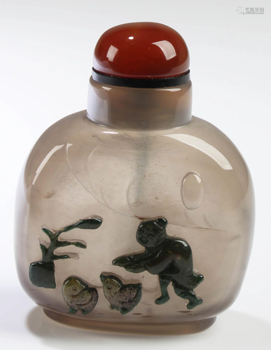 Chinese Agate Snuff Bottle