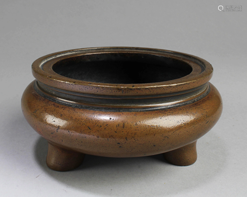 A Bronze Tripod Censer