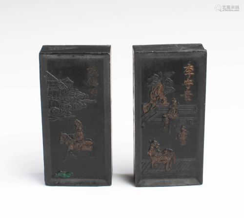 A Group of Two Chinese Ink Sticks