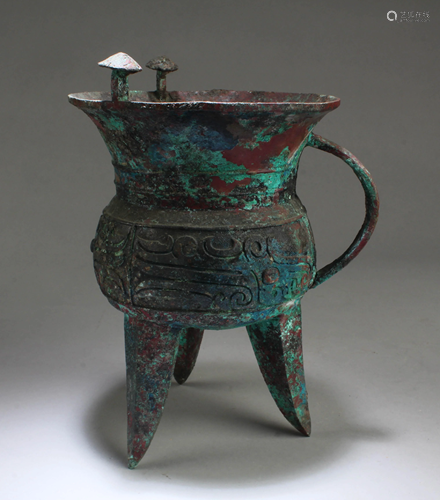 Chinese Bronze Tripod Container