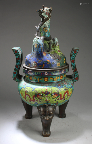 Chinese Cloisonne Censer