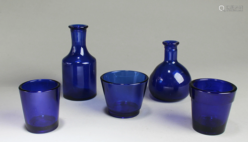 A Group of Five Peking Glass Ornaments