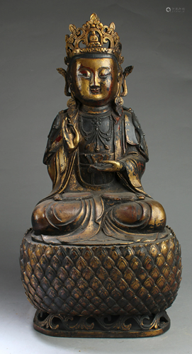 Chinese Gilt Bronze Buddha Statue