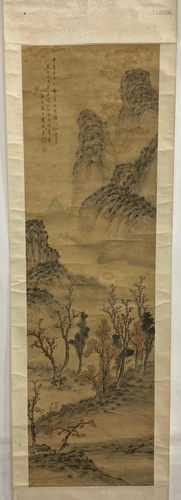 Antique Chinese Hanging Scroll Painting