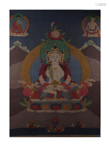 Chinese Tibetan Kesi Thangka, 3rd Year Republic P…