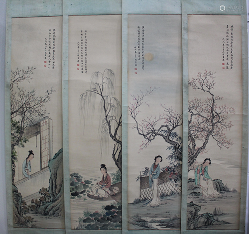 A Group of Four Chinese Painting