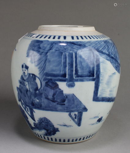 Chinese Blue & White Porcelain Jar