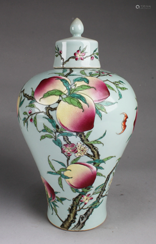 Chinese Porcelain meiping Vase with Lid