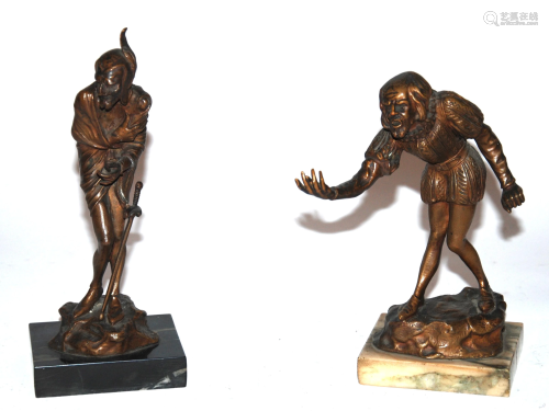 E.Fisti n.2 sculture in bronzo base in