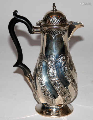 caffettiera in argento Eirmingham 1892-3 h