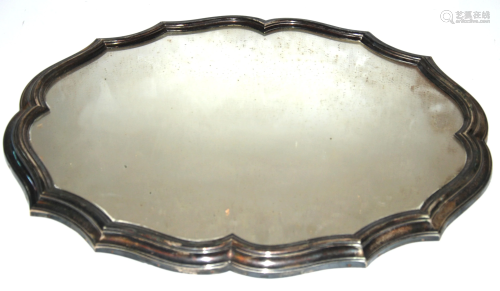 centrotavola in argento e specchio cm 48x35