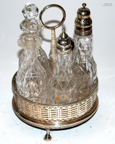 oliera in argento e vetro Londra 1817-18 h